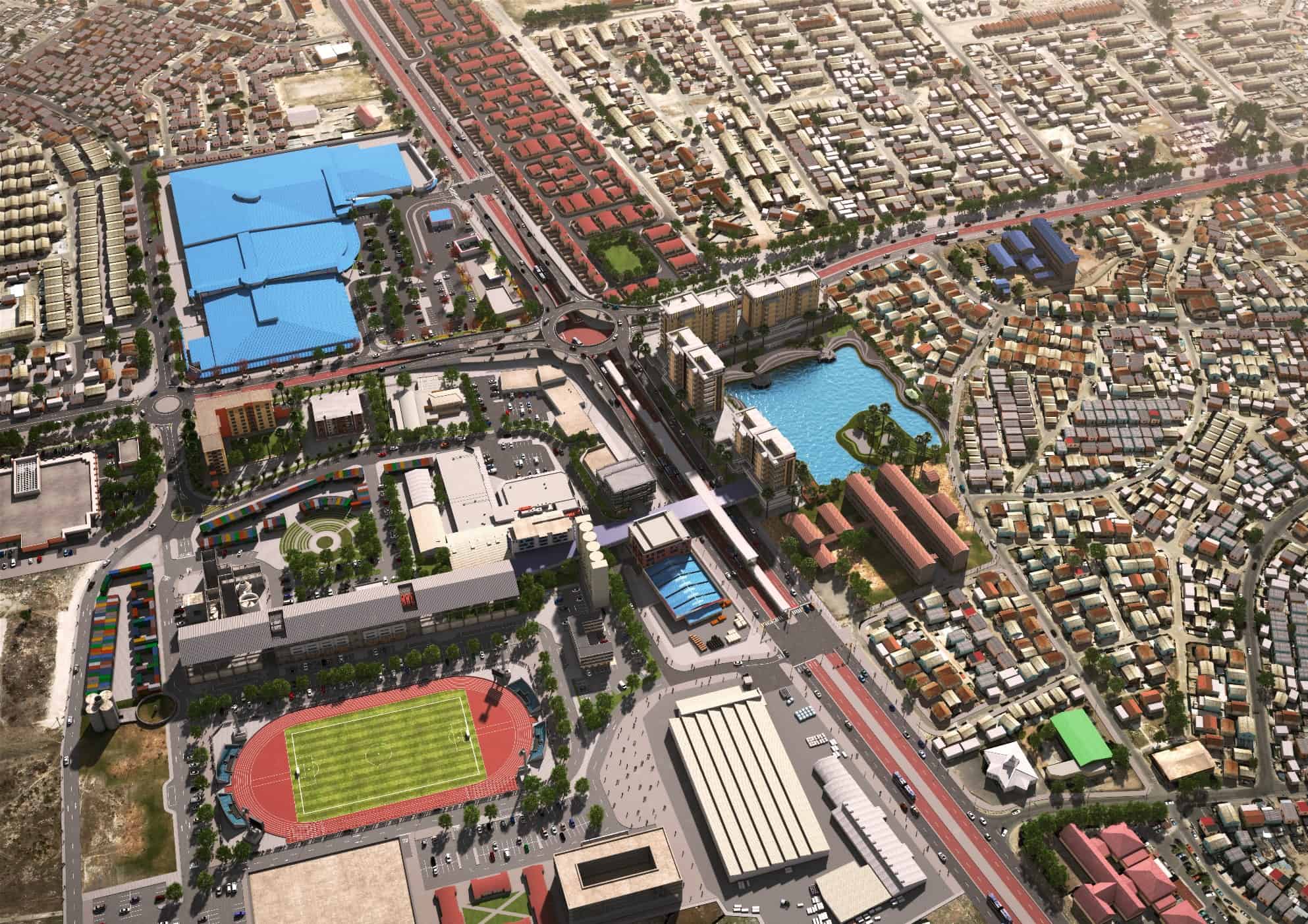 City of Cape Town Transit Oriented Development showing the BRT station.