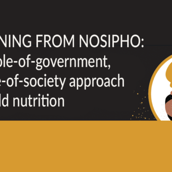 A whole-of-government, whole-of-society approach to child nutrition