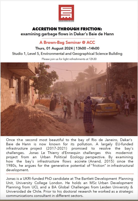 Brownbag seminar_ACCRETION THROUGH FRICTION: examining garbage flows in Dakar’s Baie de Hann