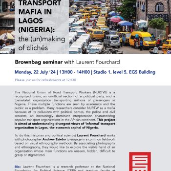 Brown bag seminar: The visible hand of a transport mafia in Lagos (Nigeria)